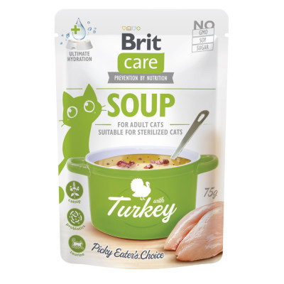 Корм вологий Brit Care Soup Turkey д/котів суп з індичкою 75 г Корм вологий Brit Care Soup Turkey д/котів суп з індичкою 75 г