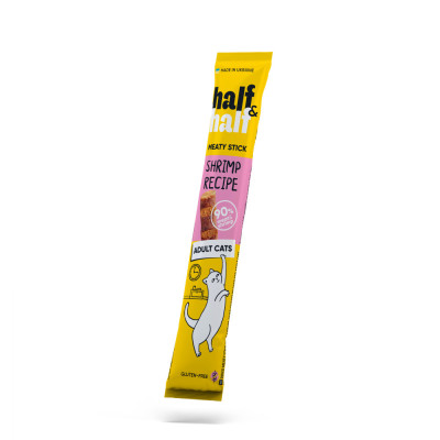 Ласощі Half&Half м’ясна паличка з креветкою для котів, 5 г