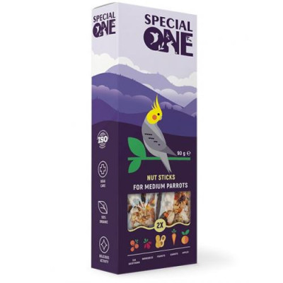 Палички Speciаl One «Горіхові» для середніх папуг, 90 г Палички Speciаl One «Горіхові» для середніх папуг, 90 г