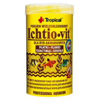 Корм Tropical Ichtio-Vit для всіх акваріумних риб пластівці 100 г/ 500 мл Корм Tropical Ichtio-Vit для всіх акваріумних риб пластівці 100 г/ 500 мл
