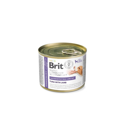 Корм вологий Brit VetDiet Gastrointestinal-Low Fat для собак при проблемах з травленням з обмеженим вмістом жиру з тунцем і Корм вологий Brit VetDiet Gastrointestinal-Low Fat для собак при проблемах з травленням з обмеженим вмістом жиру з тунцем і