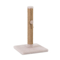 Дряпка Природа Д00 ДЖУТ стовпчик штучне хутро (баранчик) бежева  32x32x52 см