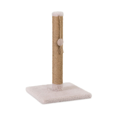 Дряпка Природа Д00 ДЖУТ стовпчик штучне хутро (баранчик) бежева  32x32x52 см Дряпка Природа Д00 ДЖУТ стовпчик штучне хутро (баранчик) бежева  32x32x52 см