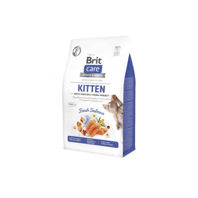 Сухий корм Brit Care Cat by Nutrition Kitten Gentle Digestion Strong Immunity для кошенят, з лососем, 400 г