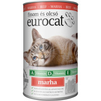 Корм вологий EuroCat Beef для котів шматочки в желе з яловичиною 415 г Корм вологий EuroCat Beef для котів шматочки в желе з яловичиною 415 г