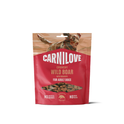 Ласощі Carnilove Crunchy Snack Wild Boar with Rosehips для собак хрусткі дикий кабан і шипшина 200 г Ласощі Carnilove Crunchy Snack Wild Boar with Rosehips для собак хрусткі дикий кабан і шипшина 200 г