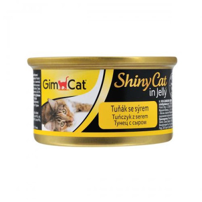 Вологий корм GimCat Shiny Cat для котів, тунець і сир, 70 г Вологий корм GimCat Shiny Cat для котів, тунець і сир, 70 г