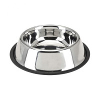 Миска SWI металева з гумовим обідком для собак, 2.2 л Миска SWI металева з гумовим обідком для собак, 2.2 л
