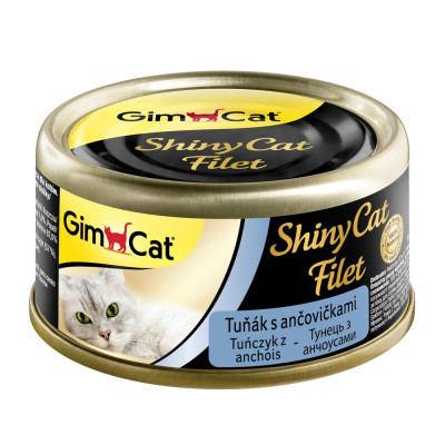 Корм вологий GimCat Shiny Cat Filet для котів з тунцем та анчоусом 70 г Корм вологий GimCat Shiny Cat Filet для котів з тунцем та анчоусом 70 г