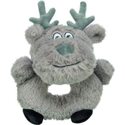 Іграшка Trixie для собак Різдвяний олень з пискавкою, плюшева, 24 см