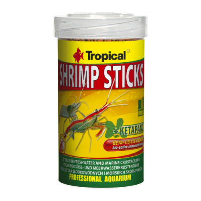 Сухий корм Tropical Shrimp Sticks для креветок та раків, 55 г (палички) Сухий корм Tropical Shrimp Sticks для креветок та раків, 55 г (палички)