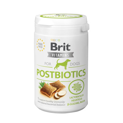 Вітаміни Brit Vitamins Postbiotics для дорослих собак для підтримки імунітету та нормалізації травлення з куркою 150 г Вітаміни Brit Vitamins Postbiotics для дорослих собак для підтримки імунітету та нормалізації травлення з куркою 150 г