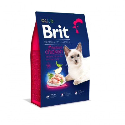Корм сухий Brit Premium by Nature Cat Sterilised для стерилізованих котів з куркою 8 кг