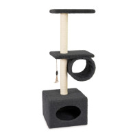 Дряпка Природа Саванна для котів з барабаном сіра 38x38x90 см Дряпка Природа Саванна для котів з барабаном сіра 38x38x90 см