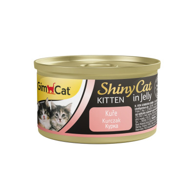 Корм вологий GimCat Shiny Kitten для кошенят з куркою 70 г Корм вологий GimCat Shiny Kitten для кошенят з куркою 70 г