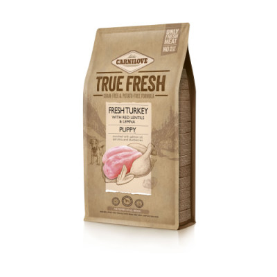 Корм сухий для цуценят Carnilove True Fresh Turkey Puppy з індичкою, 4 кг Корм сухий для цуценят Carnilove True Fresh Turkey Puppy з індичкою, 4 кг