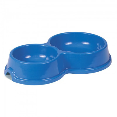Миска Priroda подвійна №2 для котів синя 250 мл/450 мл Миска Priroda подвійна №2 для котів синя 250 мл/450 мл