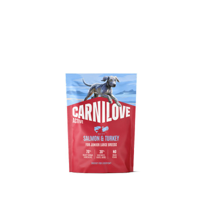 Корм сухий Carnilove Active Salmon & Turkey Junior Large Breed для молодих собак великих порід лосось та індичка 1,5 кг