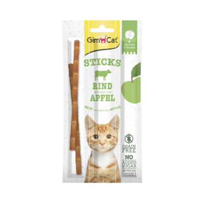 Ласощі GimCat Superfood Duo-Sticks для котів, яловичина та яблука, 3 шт Ласощі GimCat Superfood Duo-Sticks для котів, яловичина та яблука, 3 шт