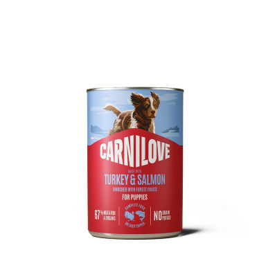 Корм вологий Carnilove Salmon & Turkey для цуценят паштет лосось та індичка 400 г Корм вологий Carnilove Salmon & Turkey для цуценят паштет лосось та індичка 400 г