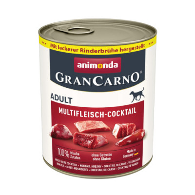 Вологий корм Animonda GranCarno для дорослих собак, мультим'ясний коктейль, 800 г