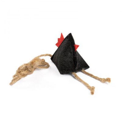 Іграшка Природа «Курочка з повсті» для котів, сіра, 6х5 см Іграшка Природа «Курочка з повсті» для котів, сіра, 6х5 см