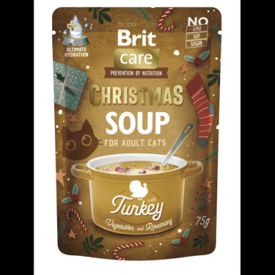 Корм вологий Brit Care Christmas Turkey Soup для котів різдвяний суп з індичкою 75 г