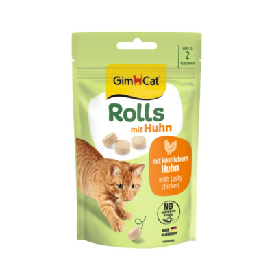 Ласощі GimCat ROLLS для котів зі смаком курки 40 г