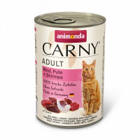 Корм вологий Carny Adult Beef, Turkey Shrimps для домашніх котів з яловичиною індичкою і креветками 400 г