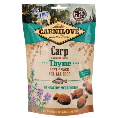 Ласощі Carnilove Dog Semi Moist для собак, короп та чебрець, 200 г Ласощі Carnilove Dog Semi Moist для собак, короп та чебрець, 200 г