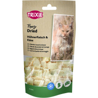 Ласощі Trixie Freeze Dried Chicken and Cheese для котів Сублімоване куряче філе з сиром, 25 г Ласощі Trixie Freeze Dried Chicken and Cheese для котів Сублімоване куряче філе з сиром, 25 г