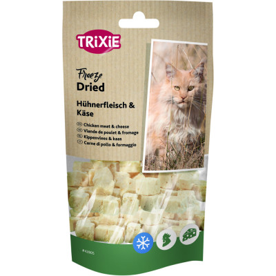 Ласощі Trixie Freeze Dried Chicken and Cheese для котів  Сублімоване куряче філе з сиром, 25 г