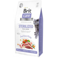 Сухий корм Brit Care Cat GF Sterilized Weight Control для стерилізованих котів з надмірною вагою, качка та індичка, 7 кг Сухий корм Brit Care Cat GF Sterilized Weight Control для стерилізованих котів з надмірною вагою, качка та індичка, 7 кг