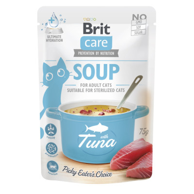 Корм вологий Brit Care Soup Tuna д/котів суп з тунцем 75 г Корм вологий Brit Care Soup Tuna д/котів суп з тунцем 75 г