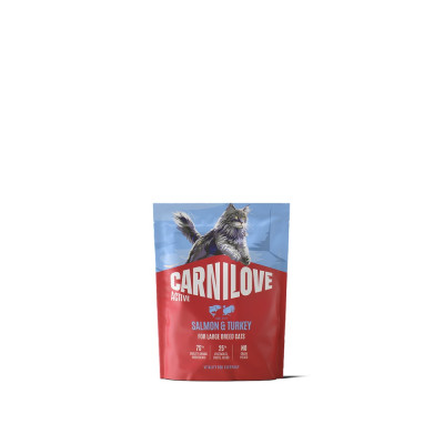 Корм сухий Carnilove Active Salmon & Turkey Large Breed для котів великих порід лосось та індичка 400 г Корм сухий Carnilove Active Salmon & Turkey Large Breed для котів великих порід лосось та індичка 400 г