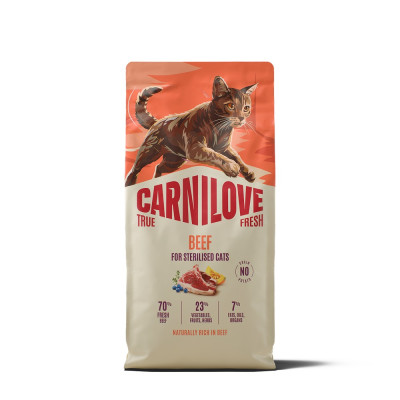 Корм сухий Carnilove True Fresh Beef Sterilised для стерилізованих котів яловичина 6 кг Корм сухий Carnilove True Fresh Beef Sterilised для стерилізованих котів яловичина 6 кг