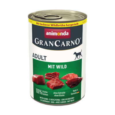 Корм вологий для собак Animonda GranCarno Adult Game з дичиною, 400 г Корм вологий для собак Animonda GranCarno Adult Game з дичиною, 400 г