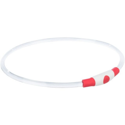 Нашийник Trixie Flash Light Ring USB для собак мигаючий силіконовий червоний розмір L–XL 65 см/8 мм Нашийник Trixie Flash Light Ring USB для собак мигаючий силіконовий червоний розмір L–XL 65 см/8 мм