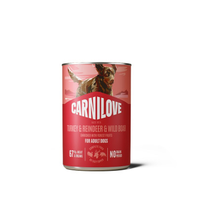 Корм вологий Carnilove Turkey & Reindeer & Wildboar для собак паштет індичка, оленина і дикий кабан 400 г Корм вологий Carnilove Turkey & Reindeer & Wildboar для собак паштет індичка, оленина і дикий кабан 400 г
