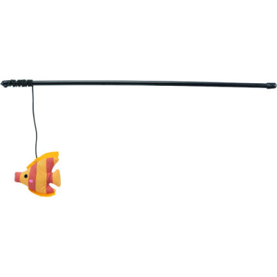 Іграшка Trixie Паличка з плюшевою рибою для котів 46 см Іграшка Trixie Паличка з плюшевою рибою для котів 46 см