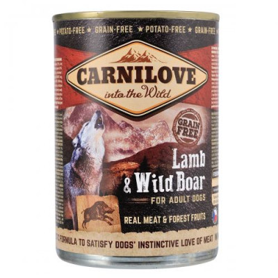 Вологий корм Carnilove Lamb & Wild Boar для собак, ягня та кабан, 400 г Вологий корм Carnilove Lamb & Wild Boar для собак, ягня та кабан, 400 г