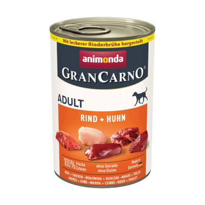 Корм вологий GranCarno Adult Beef Chicken для дорослих собак з яловичиною і куркою 400 г Корм вологий GranCarno Adult Beef Chicken для дорослих собак з яловичиною і куркою 400 г