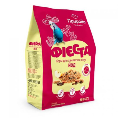 Корм Природа Фієста «Йод» для хвилястих папуг, 600 г Корм Природа Фієста «Йод» для хвилястих папуг, 600 г