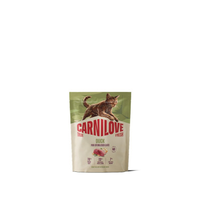 Корм сухий Carnilove True Fresh Duck Sterilised для стерилізованих котів качка 400 г Корм сухий Carnilove True Fresh Duck Sterilised для стерилізованих котів качка 400 г