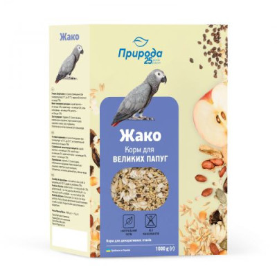 Корм Природа «Жако» для великих папуг, 1 кг Корм Природа «Жако» для великих папуг, 1 кг