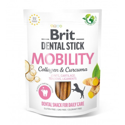 Ласощі для собак Brit Dental Stick Mobility для мобільності суглобів, колаген та куркума, 7 шт, 251 г Ласощі для собак Brit Dental Stick Mobility для мобільності суглобів, колаген та куркума, 7 шт, 251 г