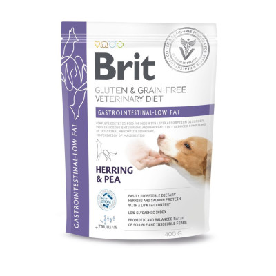 Корм сухий Brit VetDiet Dog Gastrointestinal-Low fat для собак при проблемах з травленням з обмеженим вмістом жиру з оселедц Корм сухий Brit VetDiet Dog Gastrointestinal-Low fat для собак при проблемах з травленням з обмеженим вмістом жиру з оселедц