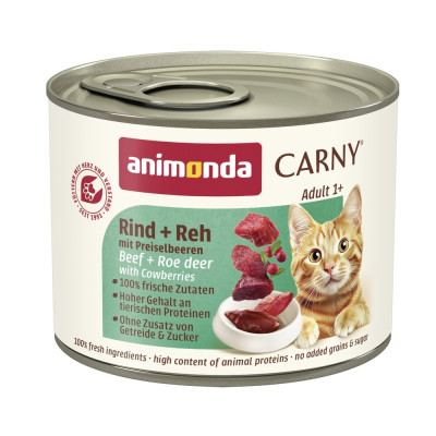 Корм вологий Carny Adult Beef Venison with Cowberries для дорослих котів з яловичиною олениною та брусницею 200 г Корм вологий Carny Adult Beef Venison with Cowberries для дорослих котів з яловичиною олениною та брусницею 200 г