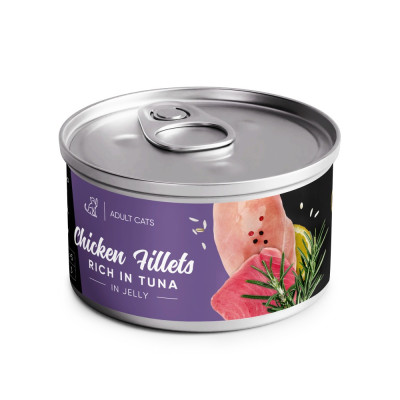 Корм вологий Savory Chicken Fillets rich in Tuna in Jelly for Adult Cats філе курки з тунцем в желе для дорослих котів, 70 г Корм вологий Savory Chicken Fillets rich in Tuna in Jelly for Adult Cats філе курки з тунцем в желе для дорослих котів, 70 г