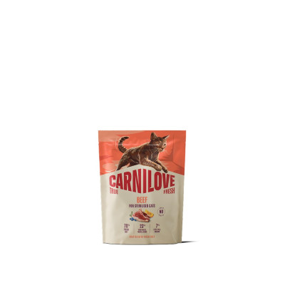 Корм сухий Carnilove True Fresh Beef Sterilised для стерилізованих котів яловичина 400 г Корм сухий Carnilove True Fresh Beef Sterilised для стерилізованих котів яловичина 400 г